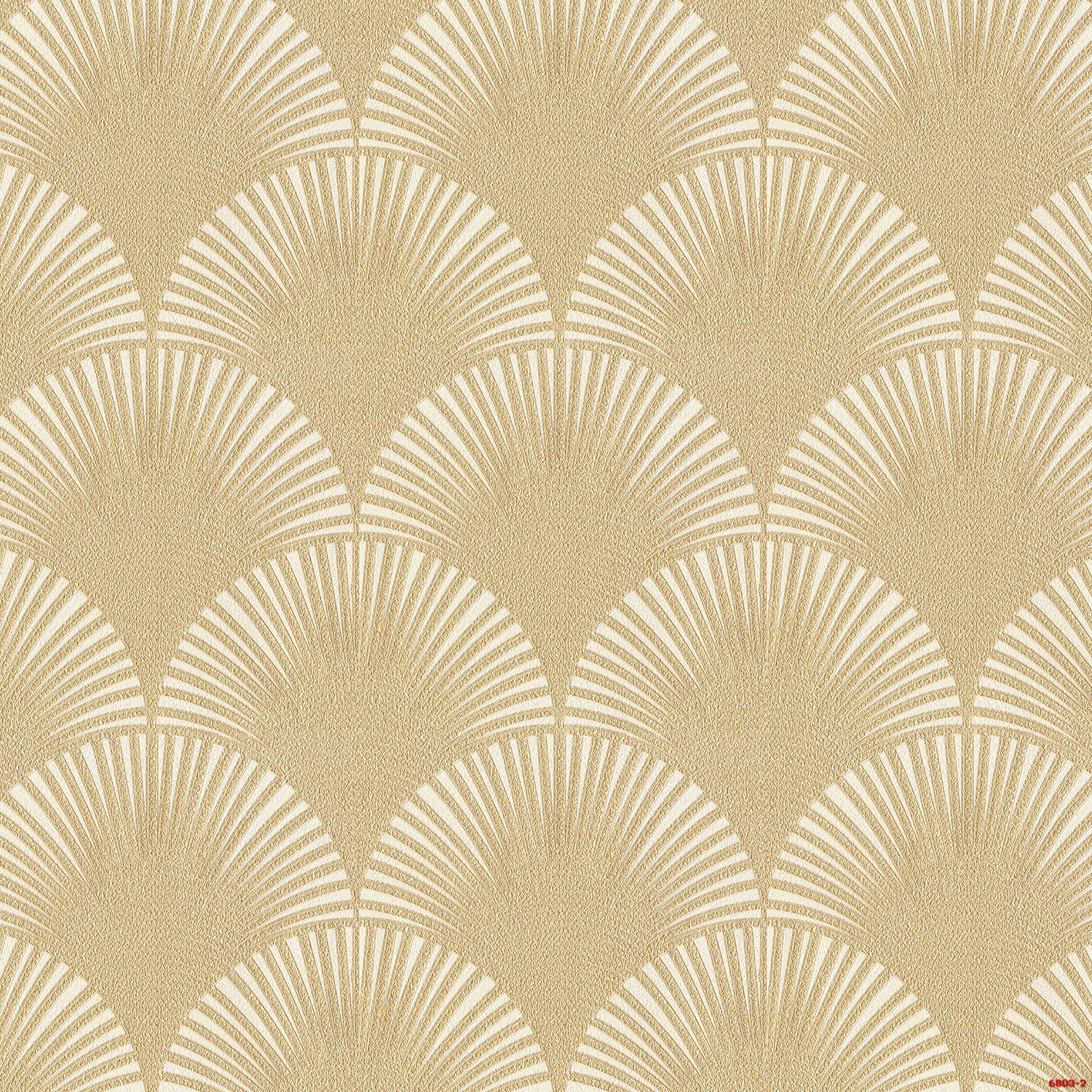 Giấy dán tường hoạt tiết quạt màu vàng Albany 6803-2